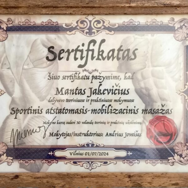 Sportinio masažo mokymai Andrius Jovaišas