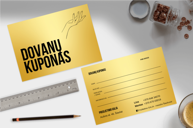 Dovanų kuponas masažams