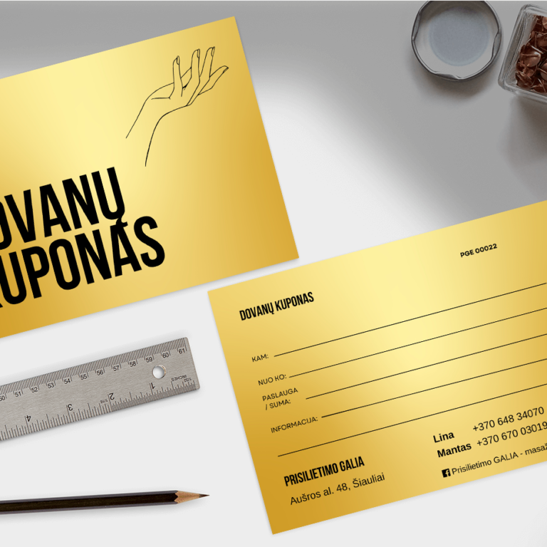 Dovanų kuponas masažams